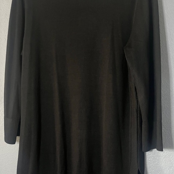 Cocobleu Sweater Women’s XL Plain Black Lightweight Thin Side Slit Sides NWT - Picture 3 of 8